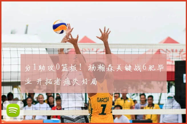 分1助攻0篮板！杨瀚森关键战6犯毕业 开拓者痛失好局